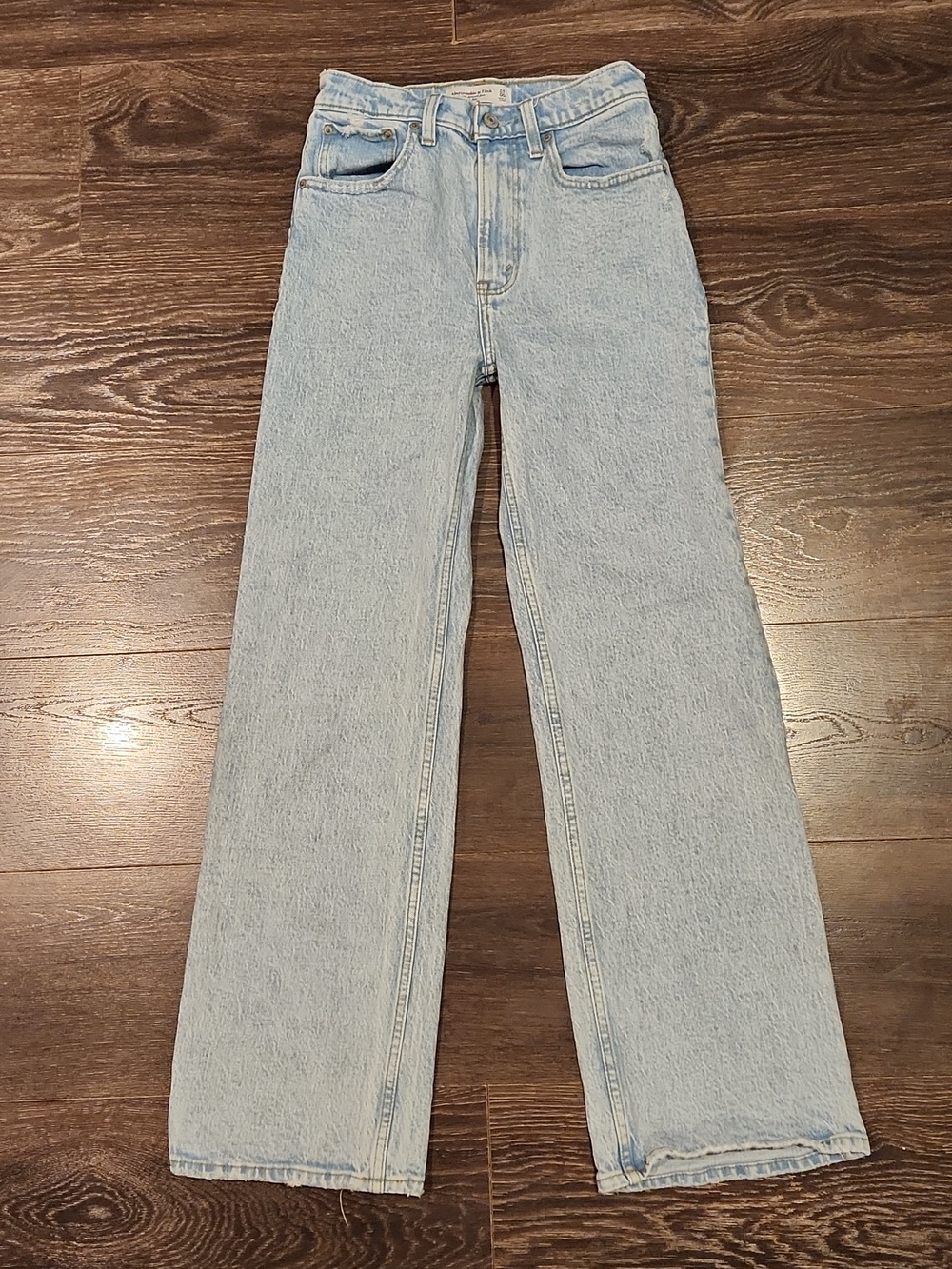 ❤️ ABERCROMBIE & FITCH 90'S HIGH RISE RELAXED WIDE LEG JEANS, 00S (24 SHORT) - Picture 8 of 14